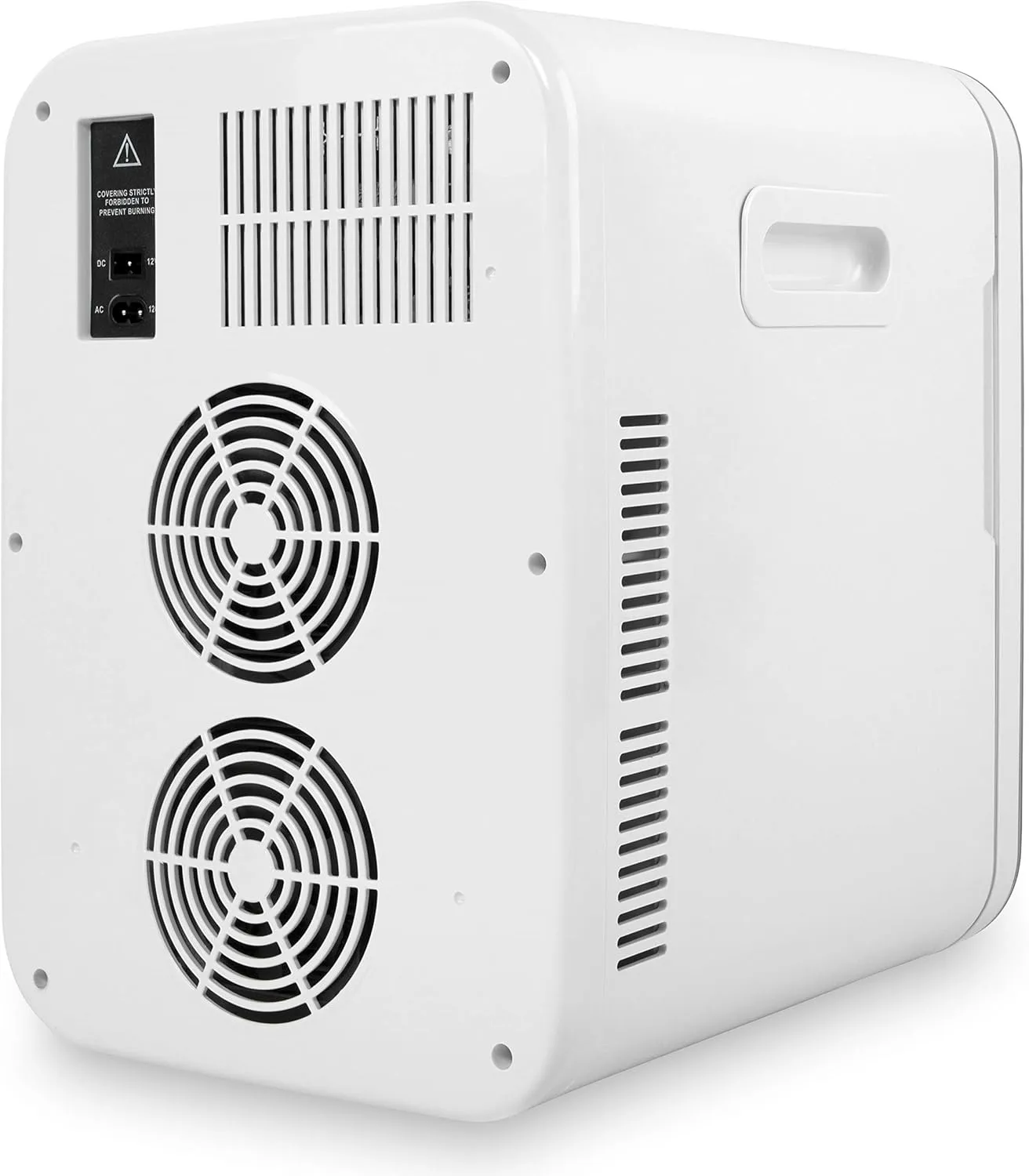 Cooluli 20 Liter Mini Fridge with Temperature Control - White Thermoelectric Cooler and Warmer for Bedroom, Office, Car, Dorm