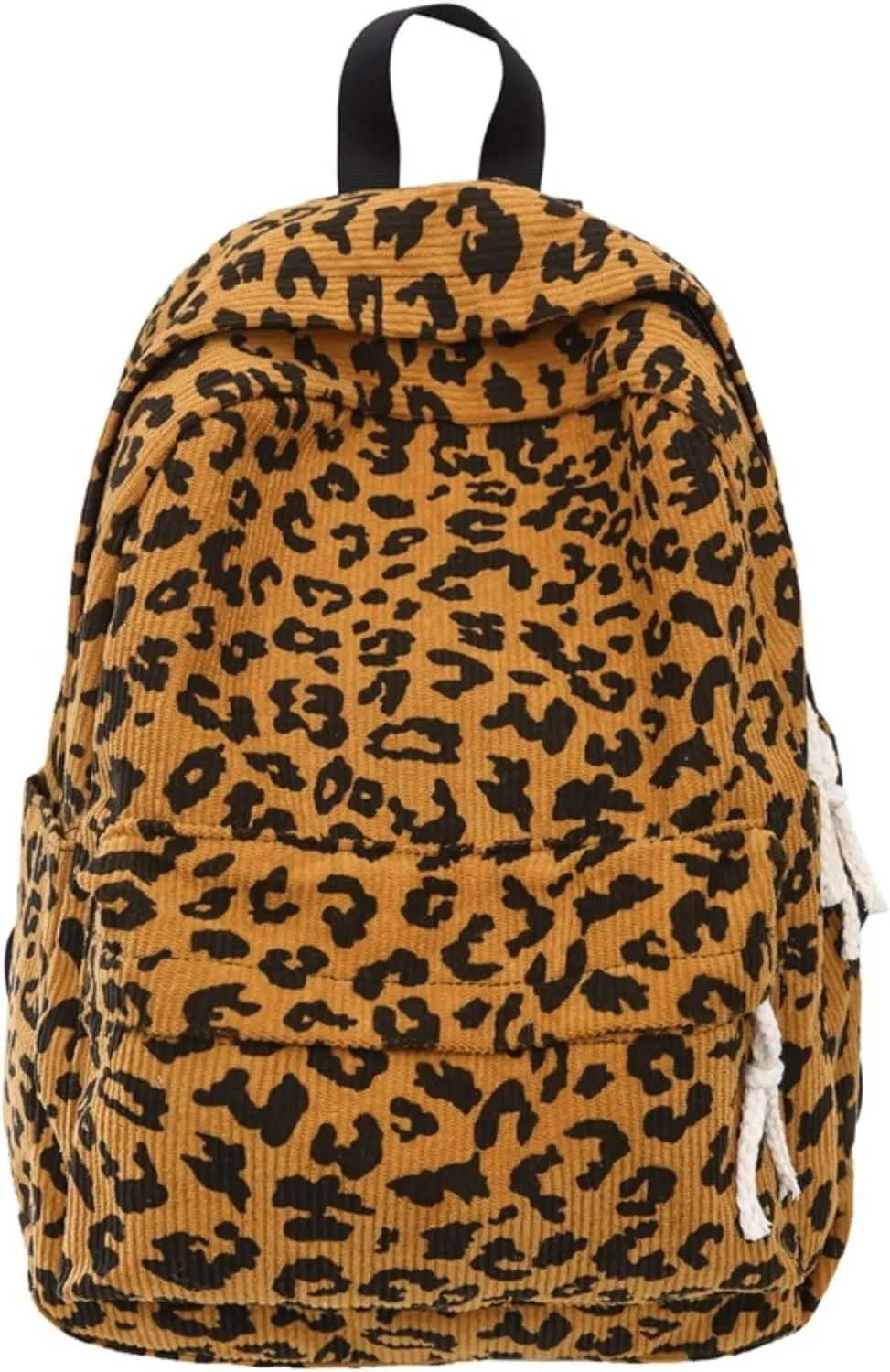 Corduroy Backpack for Women, Fashion Mini Backpack Purse, Animal Print Small Casual Daypack Bookbag (Corduroy Cheetah Print B)