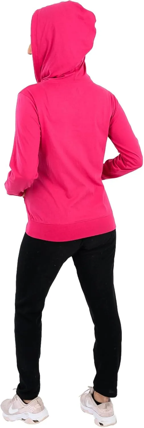 Cottonhood Lightweight Hoodies for Women, Zip Up Hoodie – Soft Jersey Long Sleeve, Hooded Sweatshirt