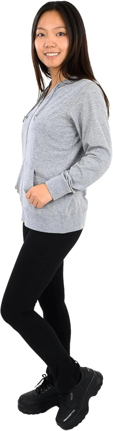 Cottonhood Lightweight Hoodies for Women, Zip Up Hoodie – Soft Jersey Long Sleeve, Hooded Sweatshirt