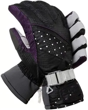 Couple Winter Ski and Snow Gloves-Waterproof and Windproof Ski Gloves for Skiing, Snowboarding and Shovel