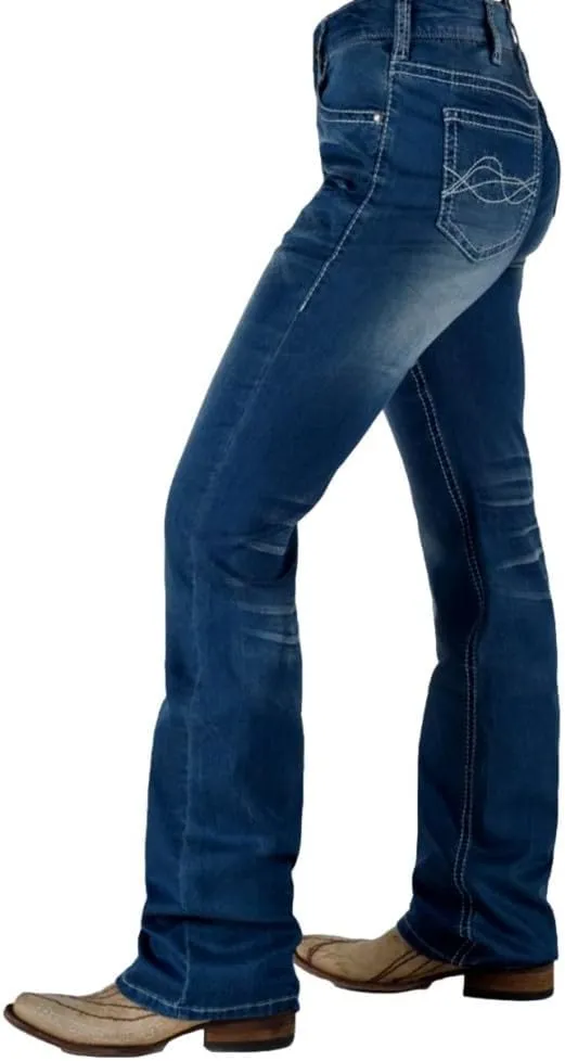 Cowgirl Tuff Western Jeans Womens Shattered Medium Wash JULSHA