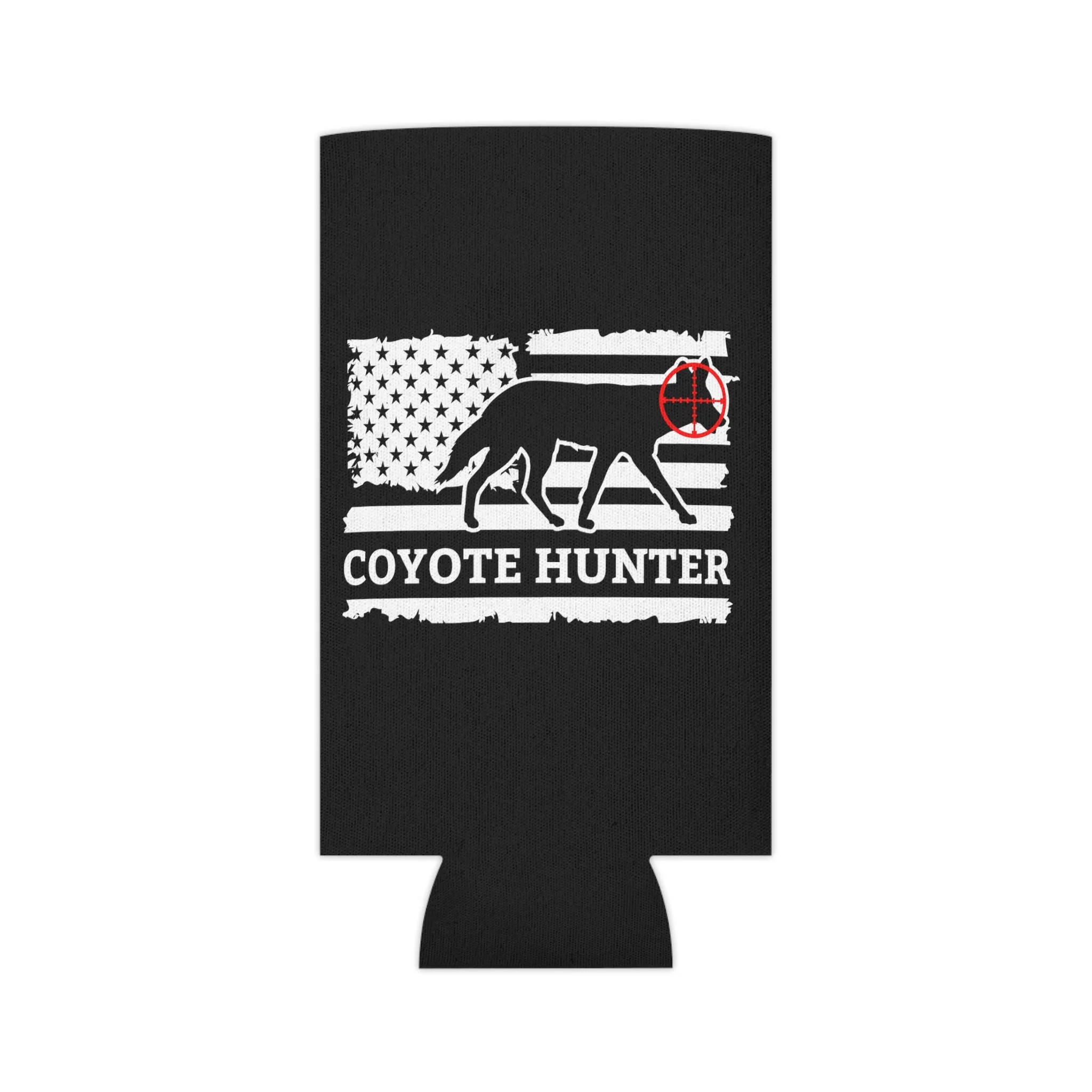 Coyote Hunter American Flag Can Cooler