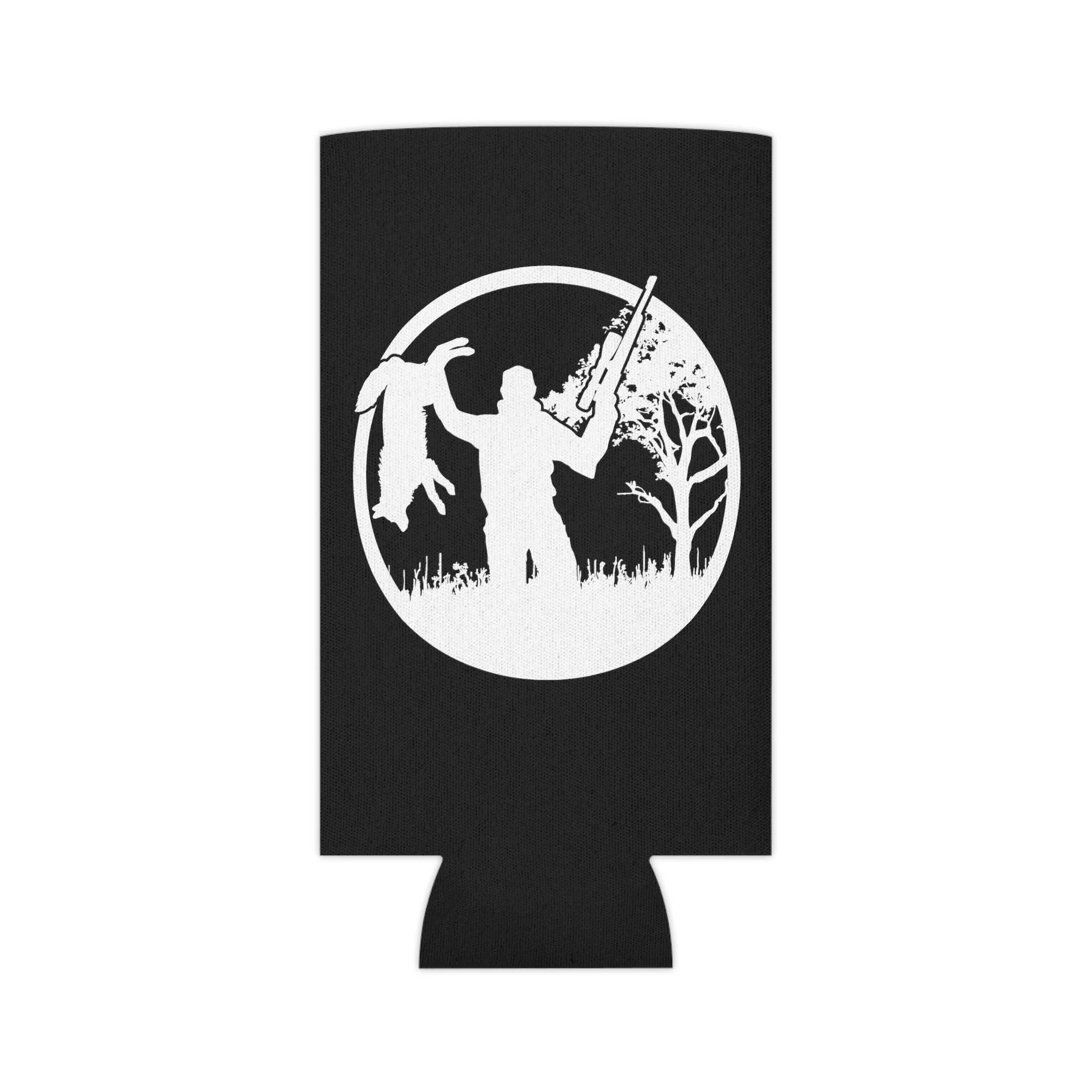 Coyote Hunter White Circle Can Cooler