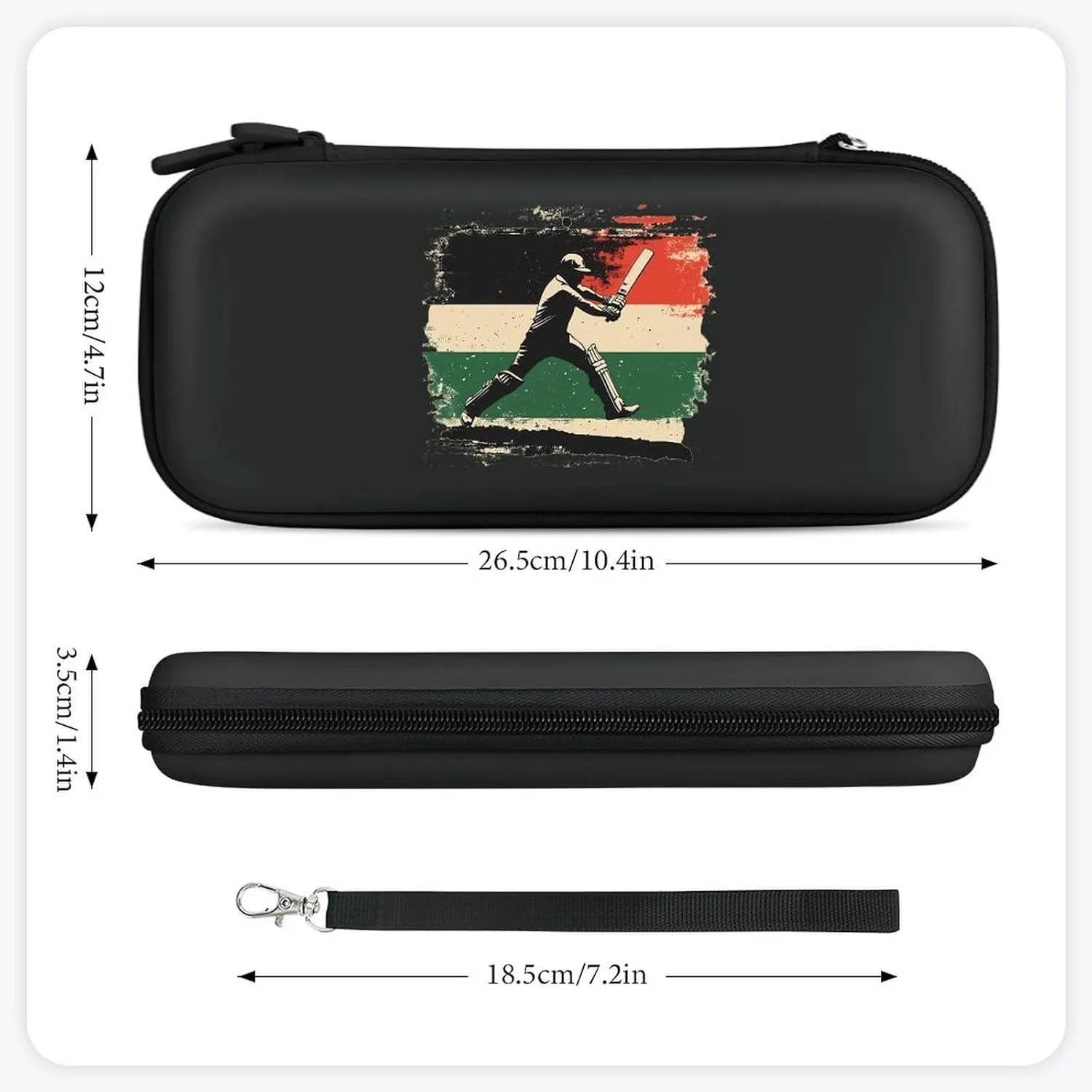 Cricket Bat Player Compatible with Switch Carrying Case Hard Travel Game Bag Pouch with 15 Games Accessories