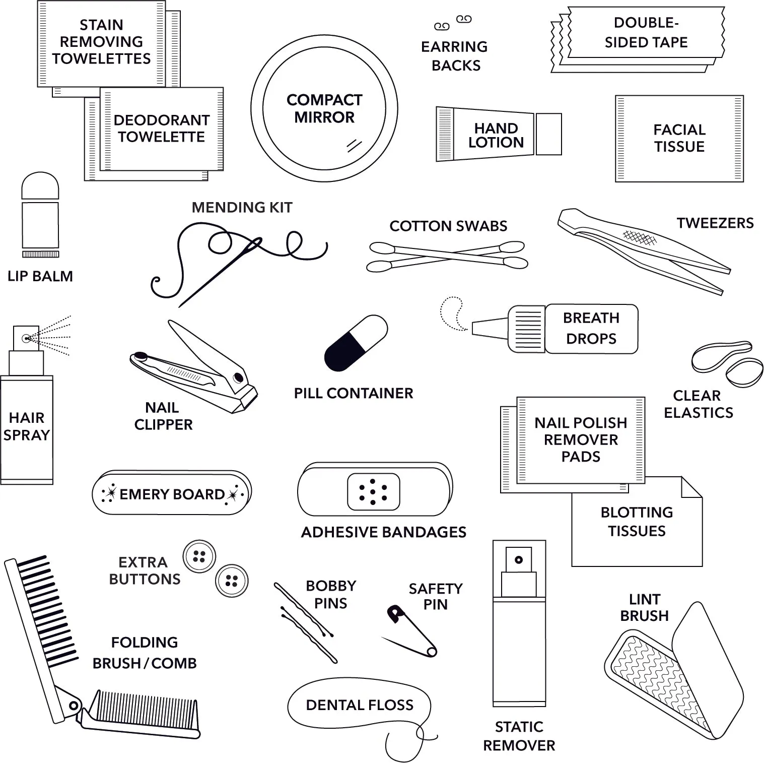 Criss Cross Shemergency Survival Kit