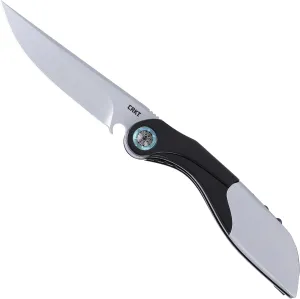 CRKT Fial Everyday Carry EDC Pocket Folding Knife with Liner Lock and Wine Key: 12C27 Plain Edge Blade, Stainless Steel Handle, Pocket Clip, 5670