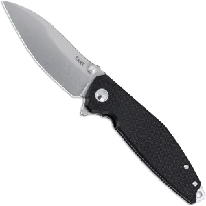 CRKT Ibis Everyday Carry EDC Folding Knife with Liner Lock: D2 Steel Plain Edge Blade, G10 Handle, Pocket Clip, 2540