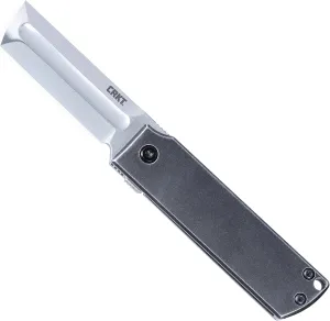 CRKT MinimalX Everyday Carry Folding Knife: Razor Style with 12C27 Steel Blade, Stainless Steel Handle, 5915