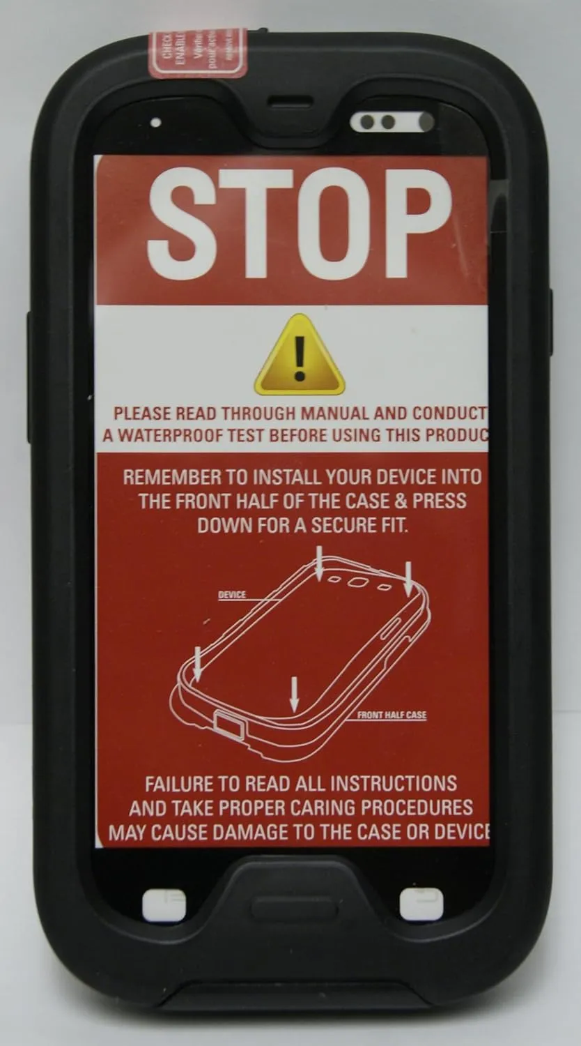 CSWSSGS3-BK OBEX Waterproof Case for Samsung Galaxy S III - 1 Pack - Retail Packaging - Black