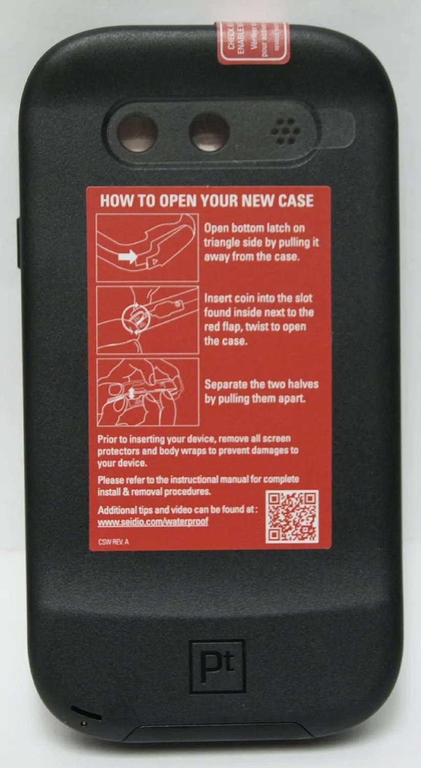 CSWSSGS3-BK OBEX Waterproof Case for Samsung Galaxy S III - 1 Pack - Retail Packaging - Black
