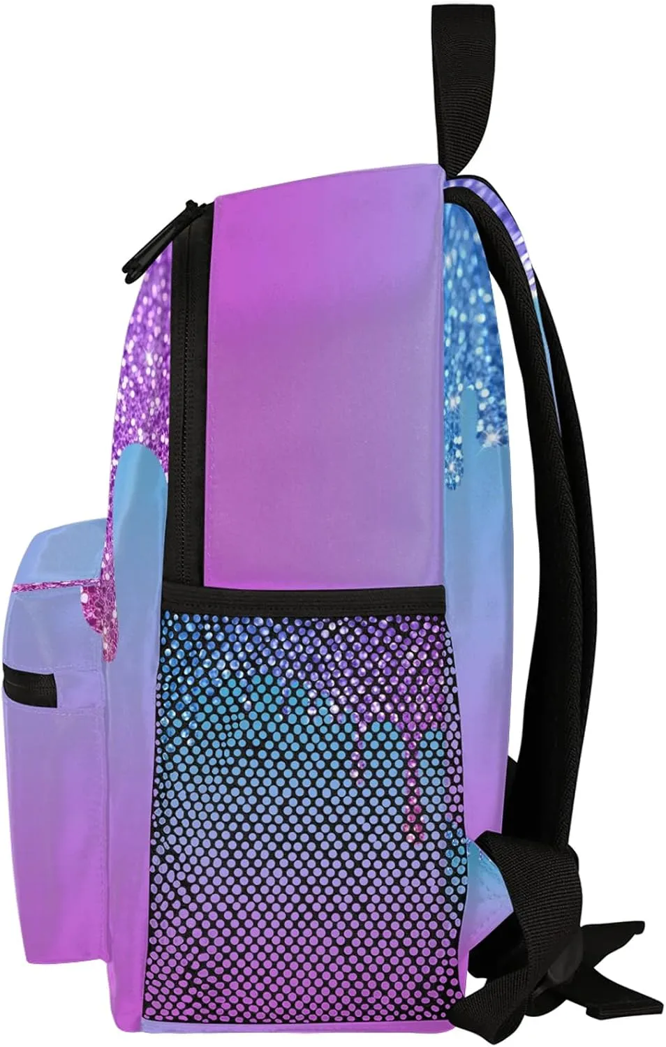 Custom Backpack with Initial & Name Personalized Small Shoulder Bag Waterproof Travel Casual Backpack with Chest Strap 12in, Blue
