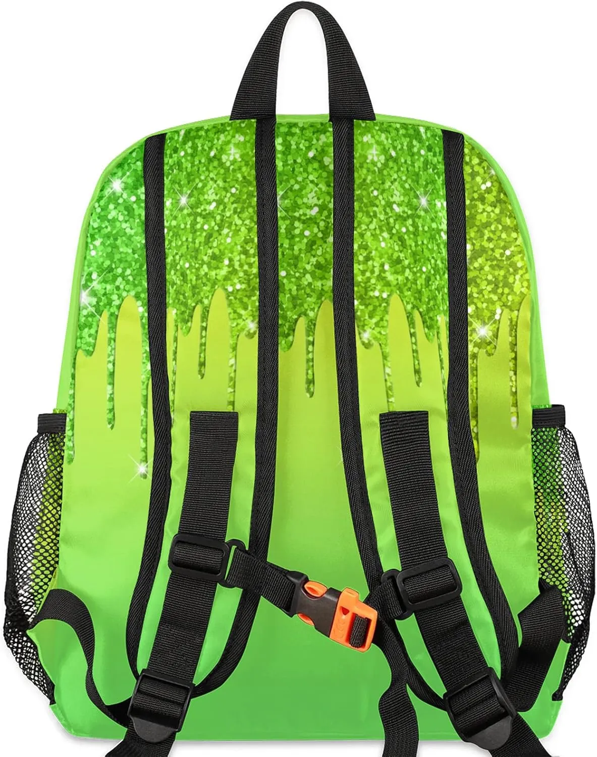 Custom Backpack with Initial & Name Personalized Small Shoulder Bag Waterproof Travel Casual Backpack with Chest Strap 12in, Grass Green