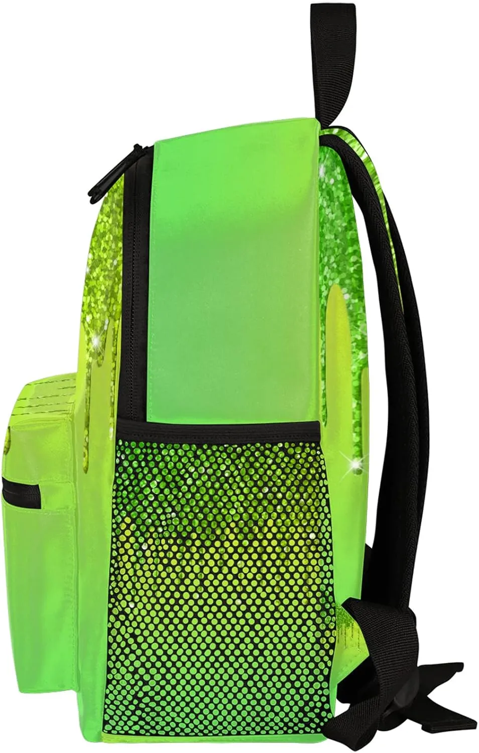 Custom Backpack with Initial & Name Personalized Small Shoulder Bag Waterproof Travel Casual Backpack with Chest Strap 12in, Grass Green