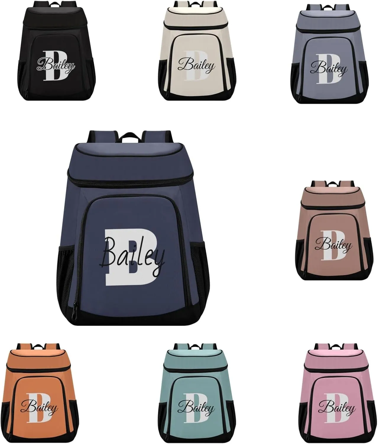 Custom Cooler Backpack Leakproof Backpack Cooler Personalized Insulated Lunch Cooler Bag 30 Cans Camping Coolers for Men Women