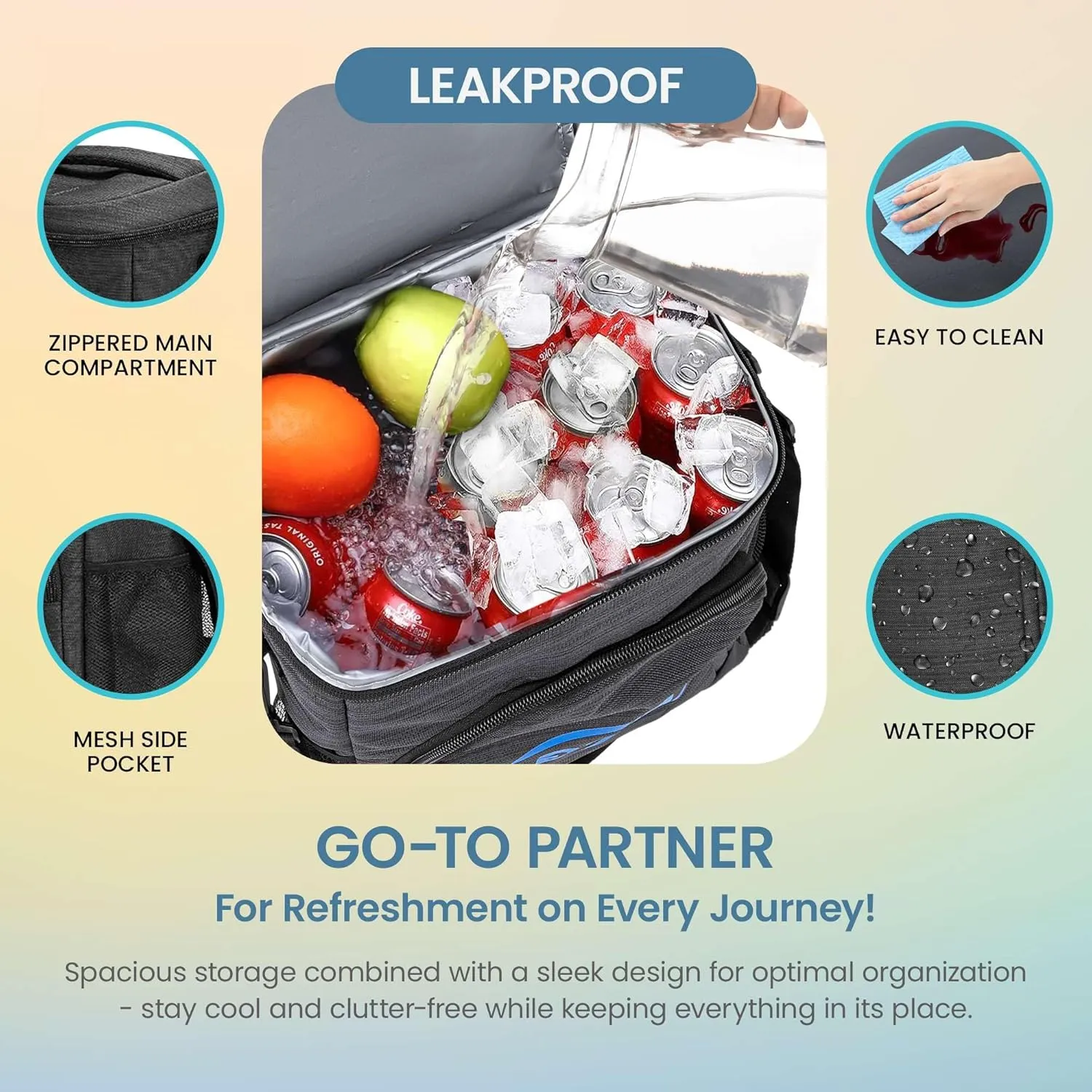 Custom Soft Cooler Bag - Personalize Your Insulated Bag | Backpack for Corporate Events or Gifts - Leak Proof Customizable Portable Cooler Bag Holds 24 Beer Cans - 15x10x7 - Customize 123