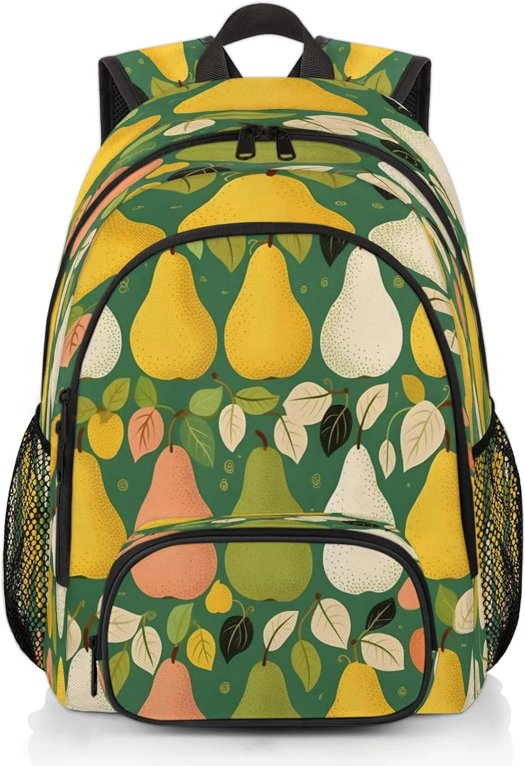 Cute Pear Laptop Backpack for Women Men, 18.3 Inch Travel Work Backpacks, Fruit Waterproof Computer Casual Daypack Nurse Teacher Bags
