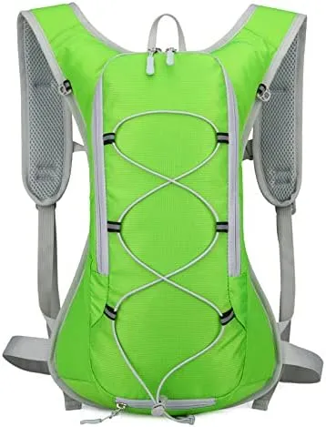 Cycling backpack, outdoor, waterproof backpack, running, trail running, hiking, travel, rock climbing, cycling water bag (Light green)
