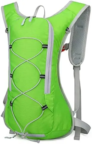 Cycling backpack, outdoor, waterproof backpack, running, trail running, hiking, travel, rock climbing, cycling water bag (Light green)