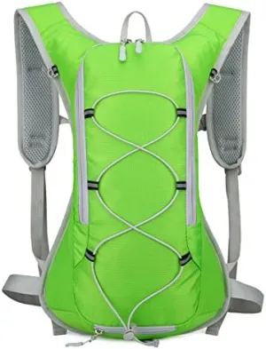 Cycling backpack, outdoor, waterproof backpack, running, trail running, hiking, travel, rock climbing, cycling water bag (Light green)
