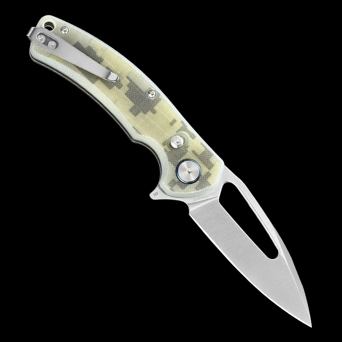 D2 Pocket Knife With Carbon Fiber Handle And Axis Lock System (Our Patents)