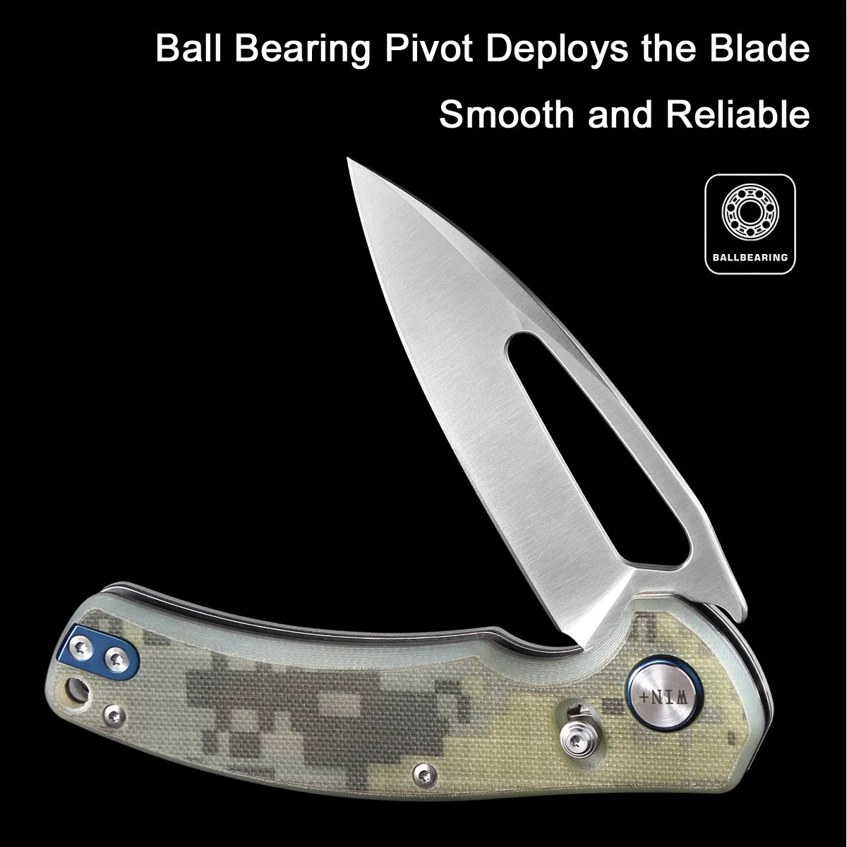 D2 Pocket Knife With Carbon Fiber Handle And Axis Lock System (Our Patents)