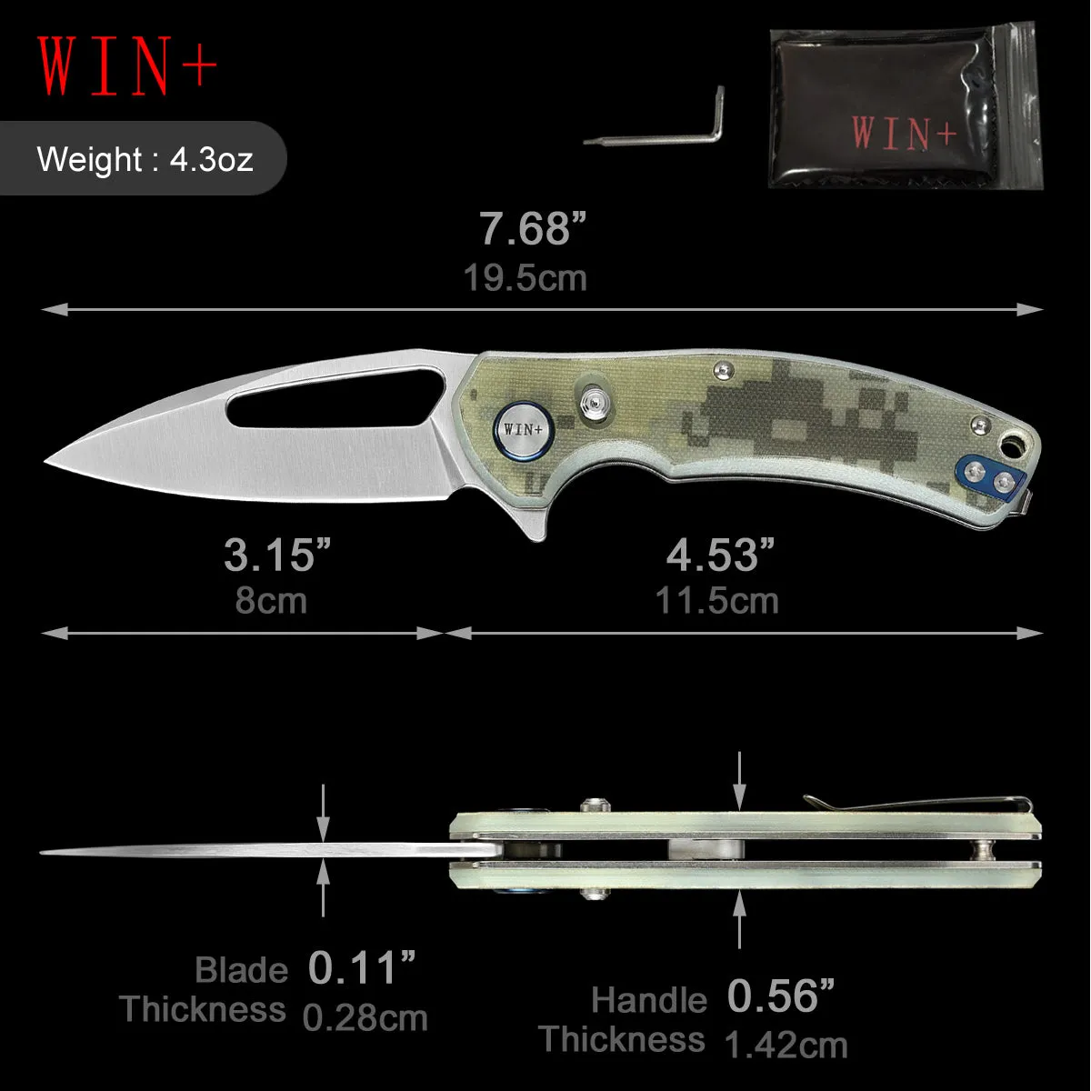 D2 Pocket Knife With Carbon Fiber Handle And Axis Lock System (Our Patents)