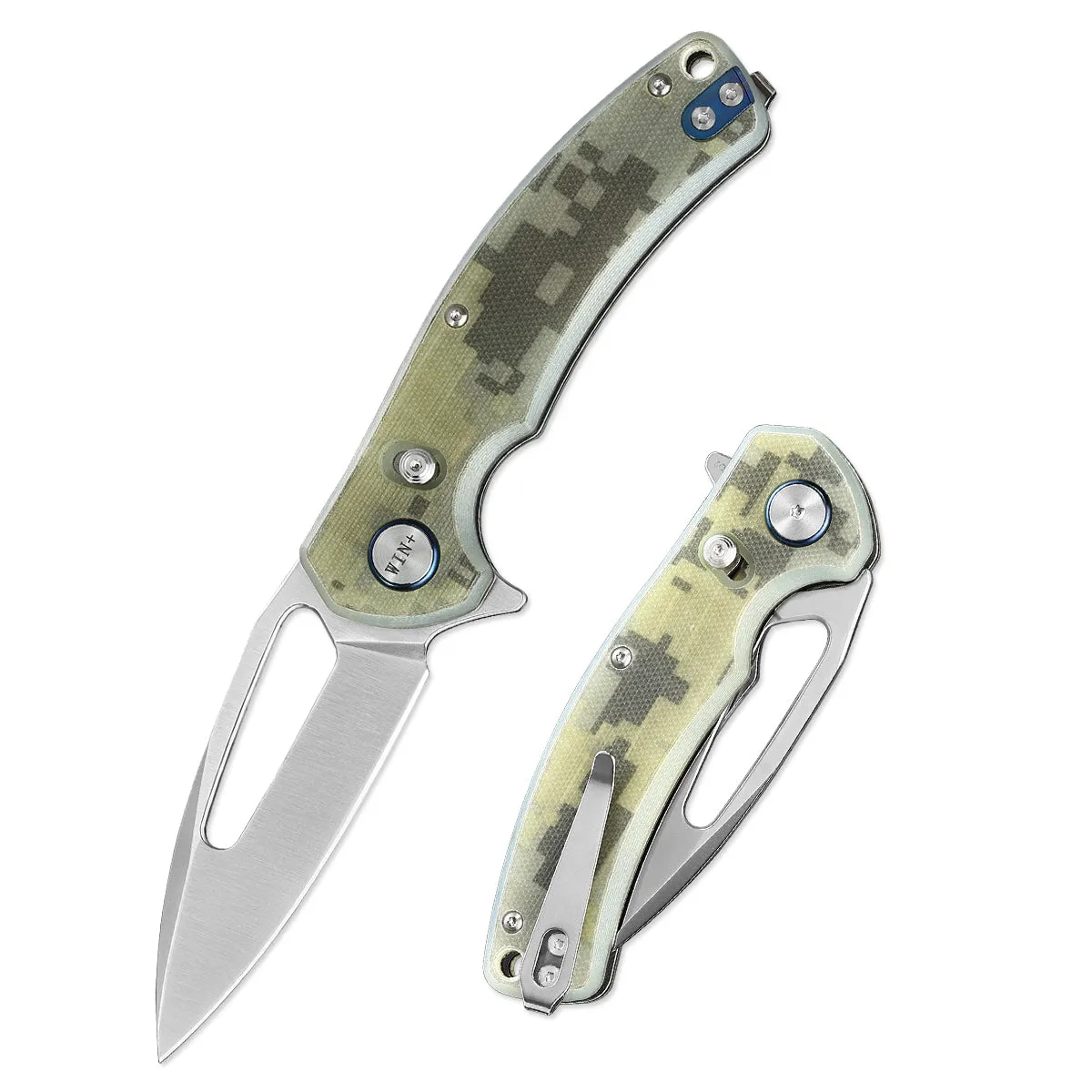 D2 Pocket Knife With Carbon Fiber Handle And Axis Lock System (Our Patents)