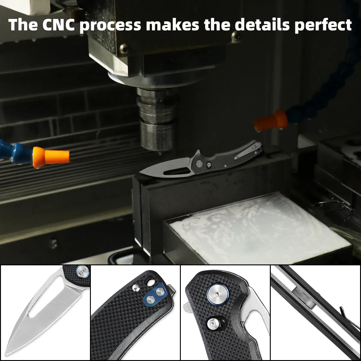 D2 Pocket Knife With G10 Handle And Axis Lock System (Our Patents)