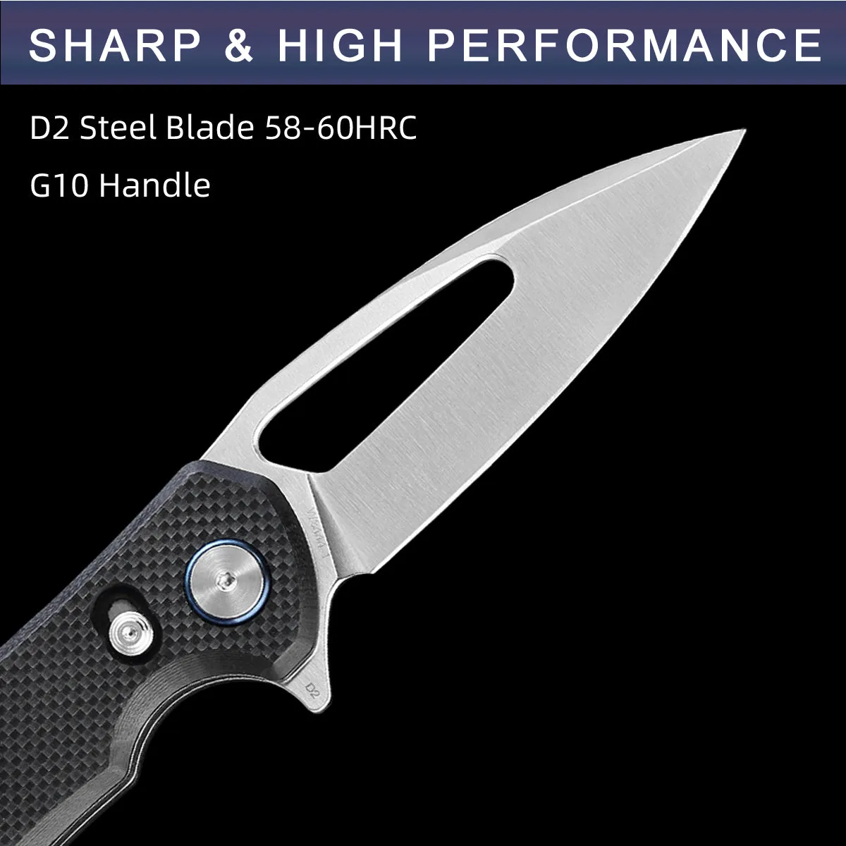 D2 Pocket Knife With G10 Handle And Axis Lock System (Our Patents)