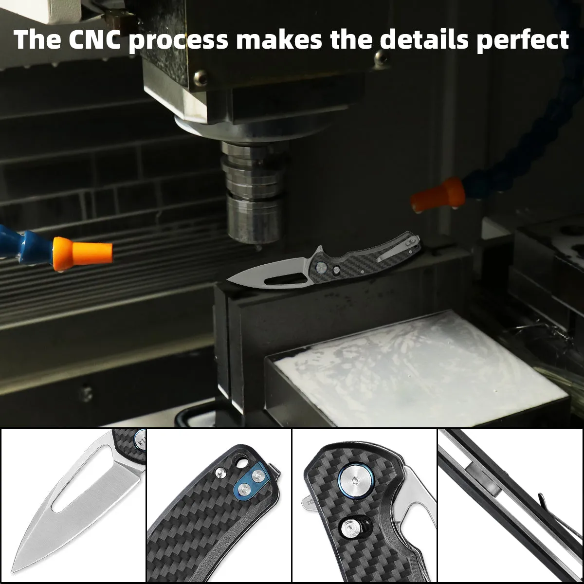 D2 Pocket Knife With G10 Handle And Axis Lock System (Our Patents)