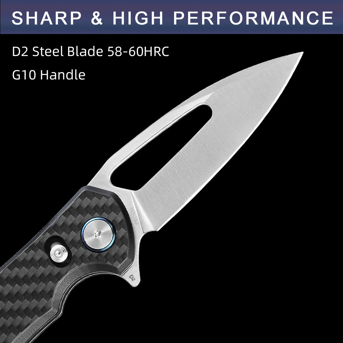 D2 Pocket Knife With G10 Handle And Axis Lock System (Our Patents)