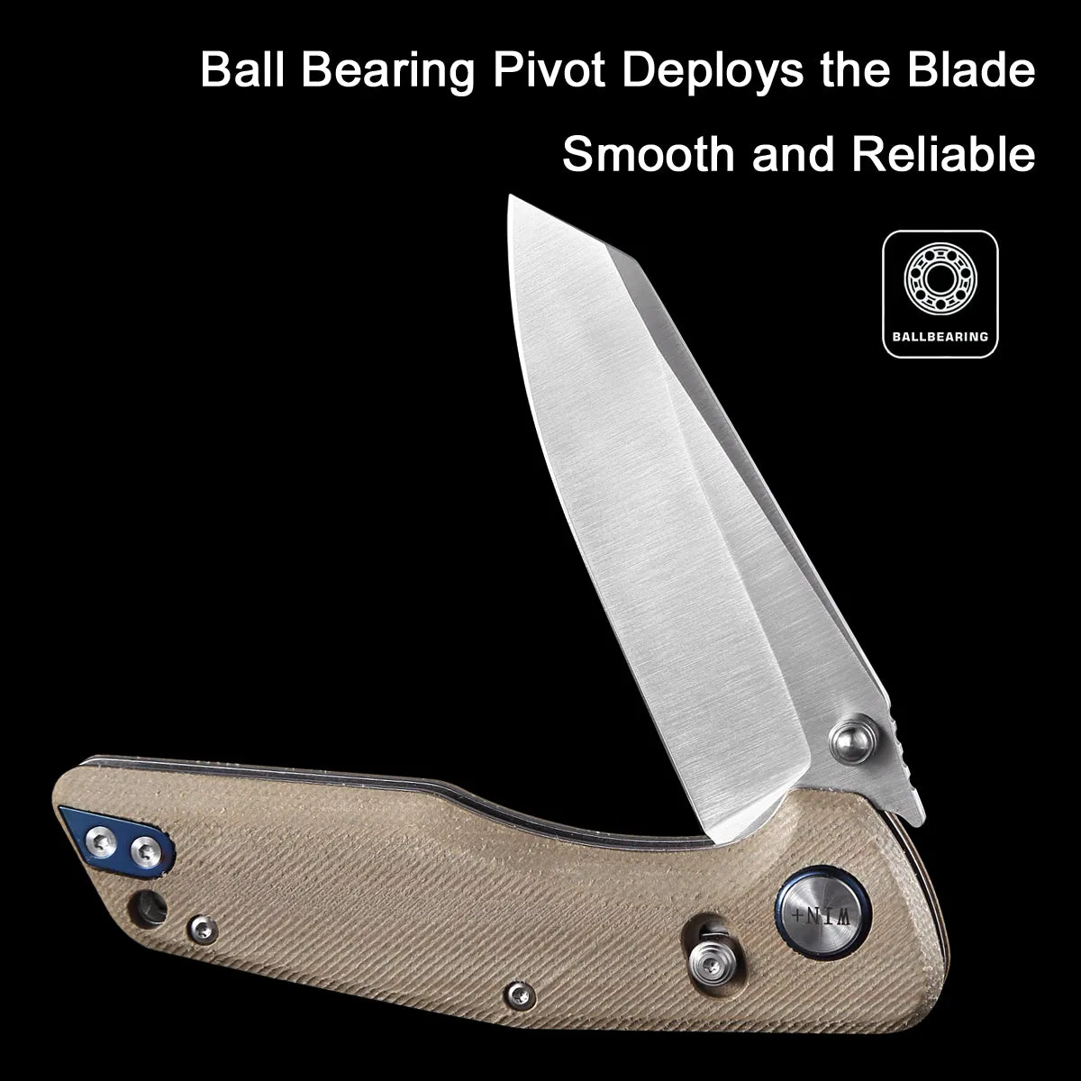 D2 Pocket Knife With Micarta Handle And Axis Lock System (Our Patents)