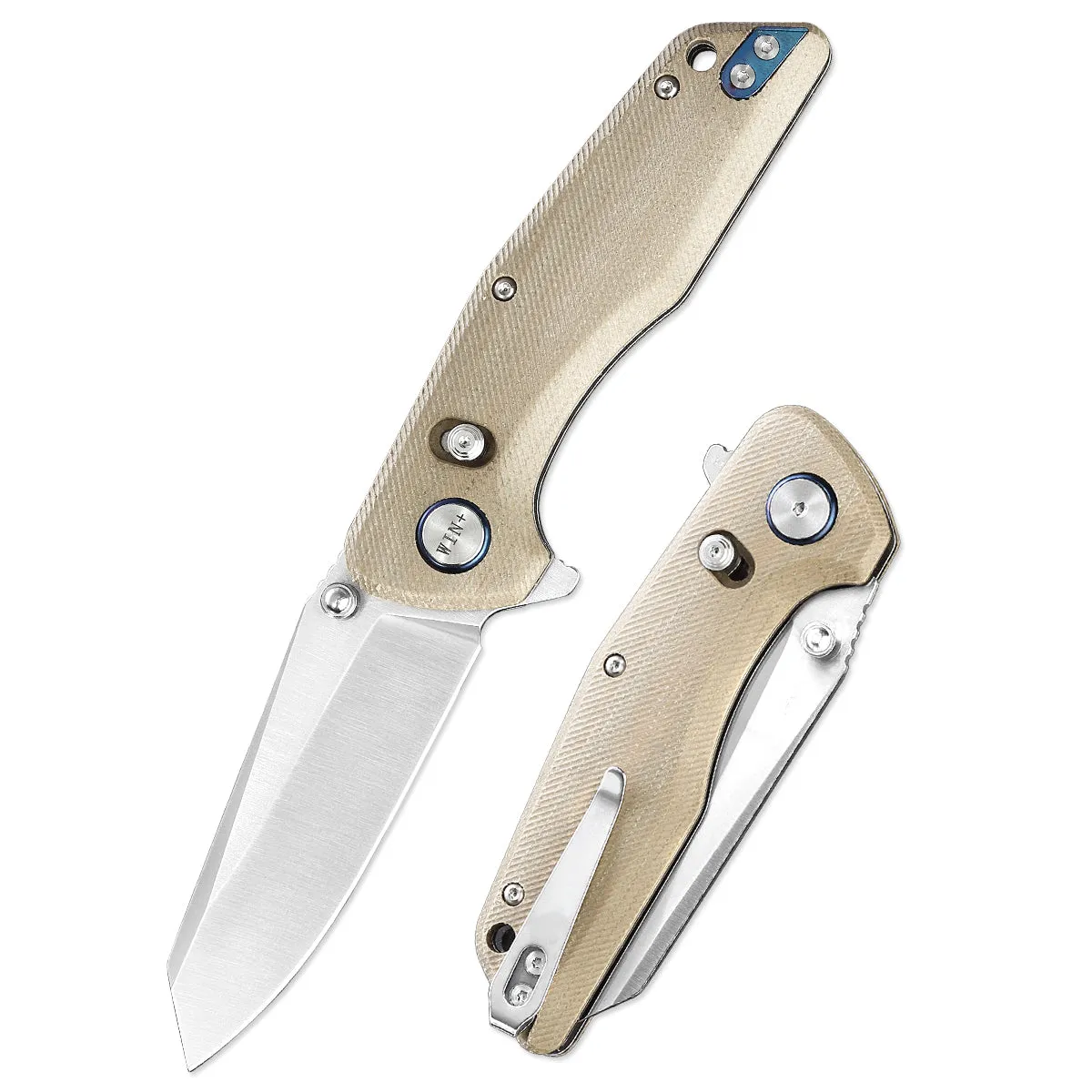 D2 Pocket Knife With Micarta Handle And Axis Lock System (Our Patents)