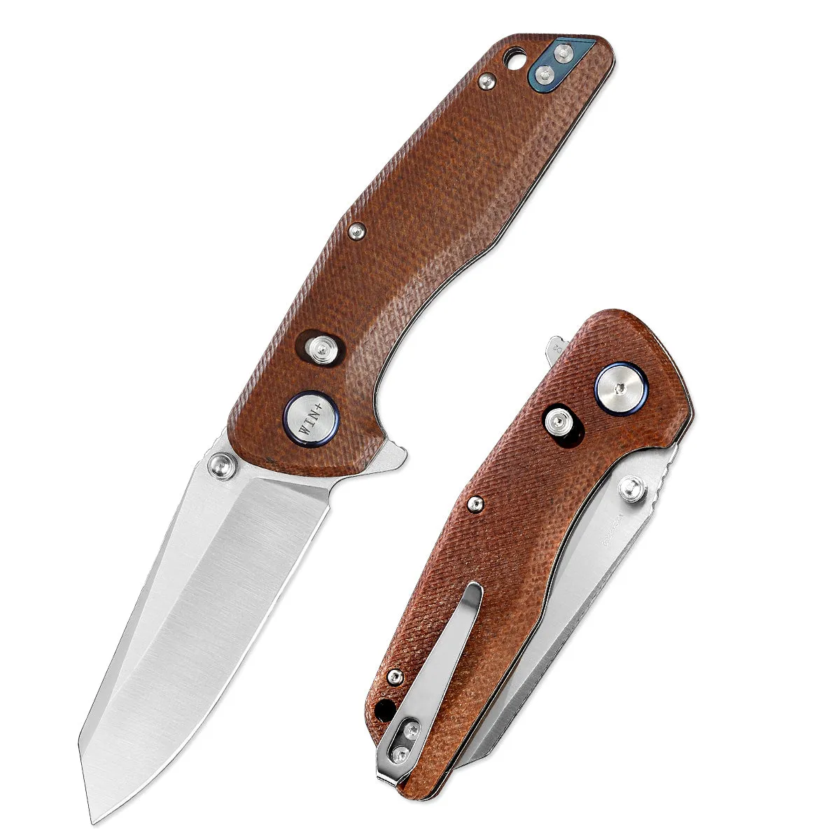 D2 Pocket Knife With Micarta Handle And Axis Lock System (Our Patents)