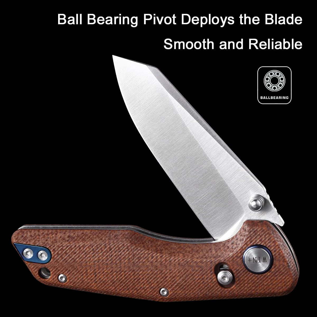 D2 Pocket Knife With Micarta Handle And Axis Lock System (Our Patents)
