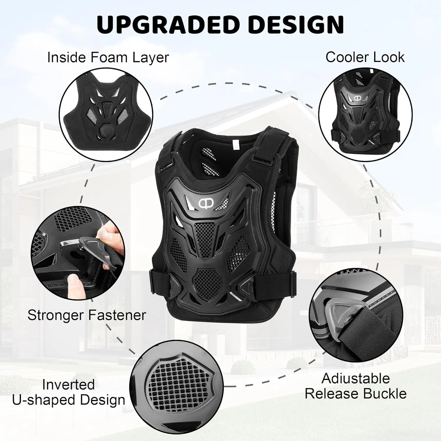 DA - Off Road Bicycle Equipment, Youth Motorcycle Riding Protective Equipment, Off-Road Motorcycle Armor Set, Boys and Girls, Mountain Bike Riding Chest Protector