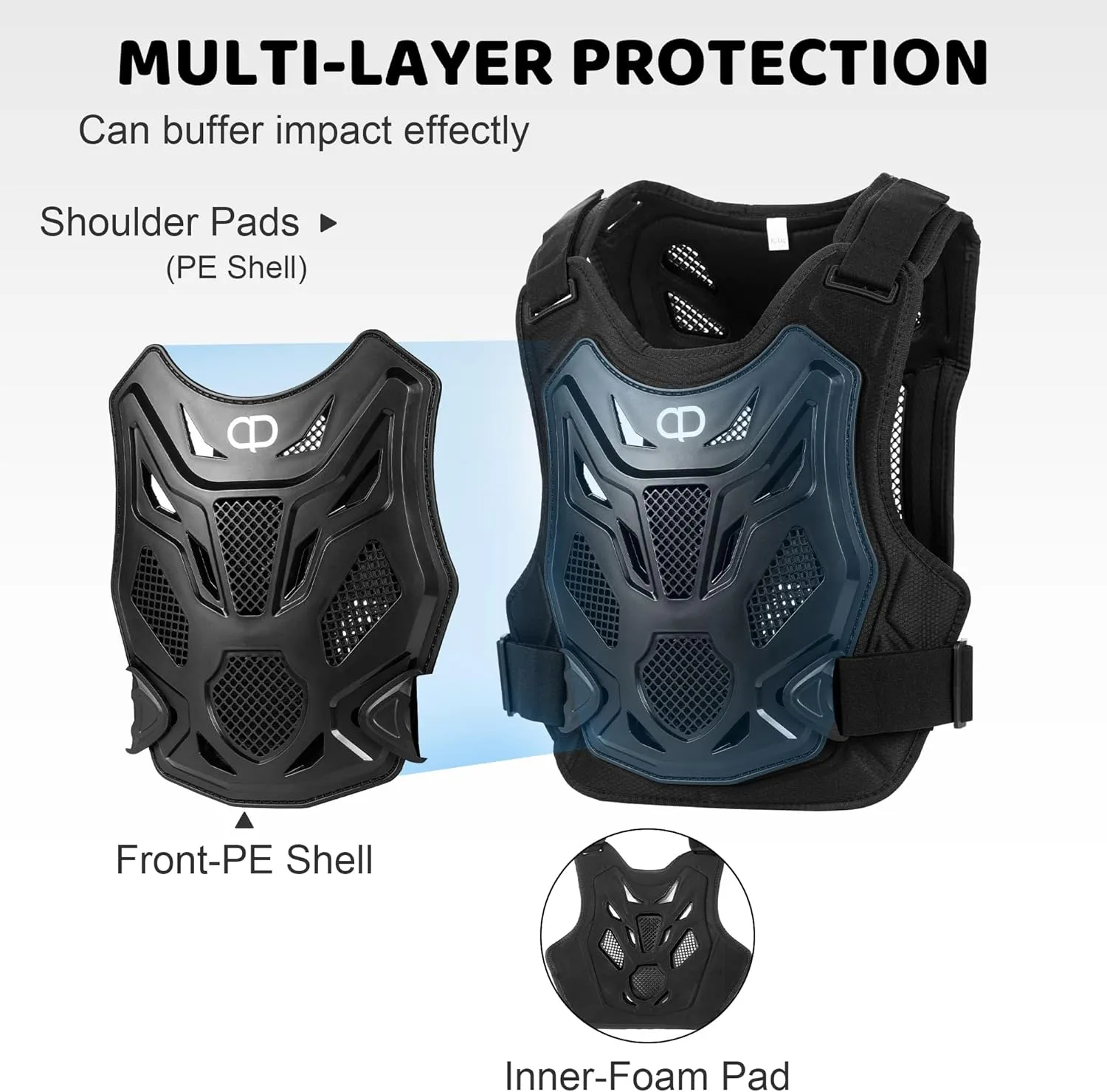 DA - Off Road Bicycle Equipment, Youth Motorcycle Riding Protective Equipment, Off-Road Motorcycle Armor Set, Boys and Girls, Mountain Bike Riding Chest Protector