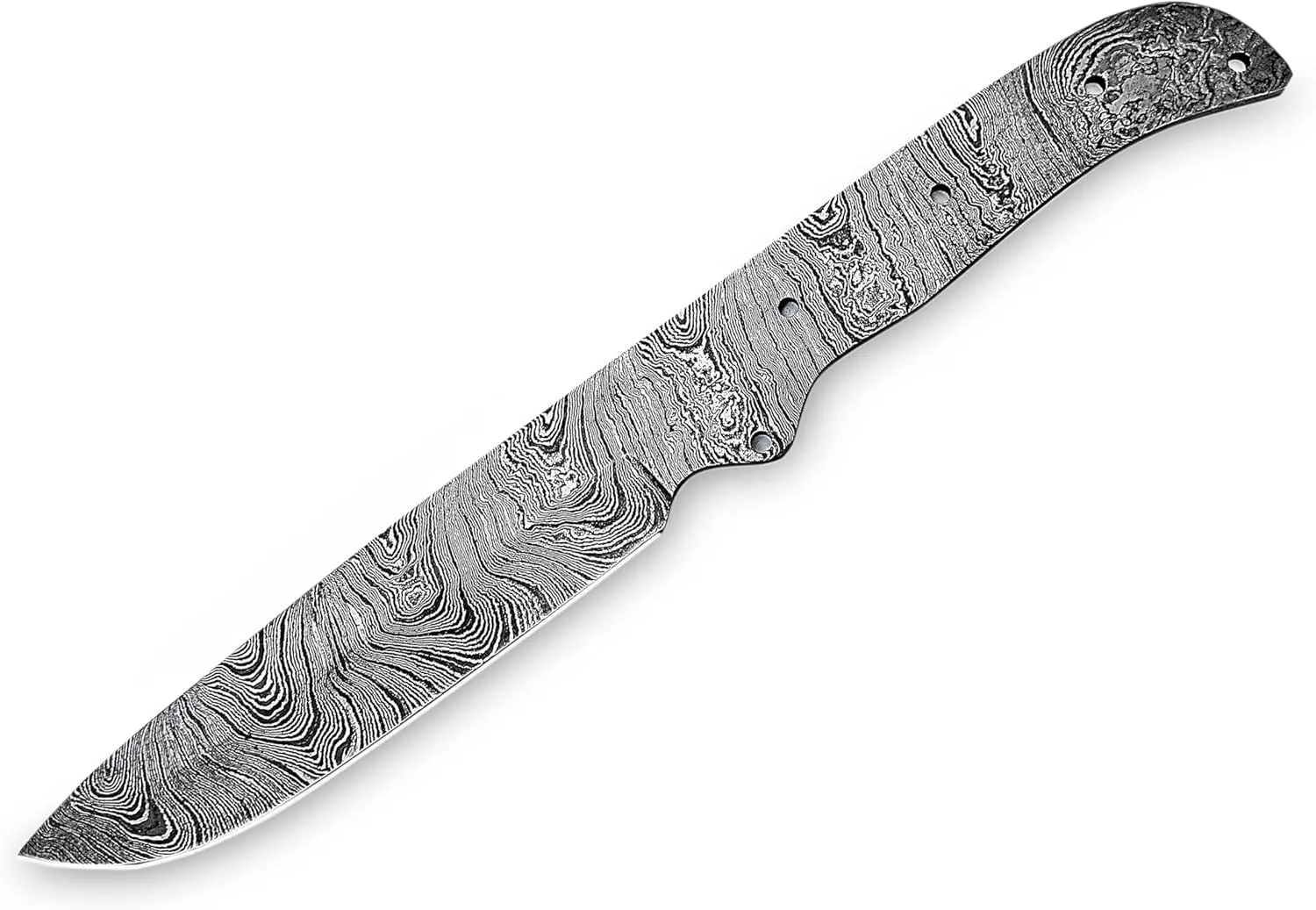 Damascus Hunting Knife Blank | Hand Forged Steel Blank Blade | knife Tang Blank | 11 Inch Handmade Camping Knife Making Supplies | HUNT 21