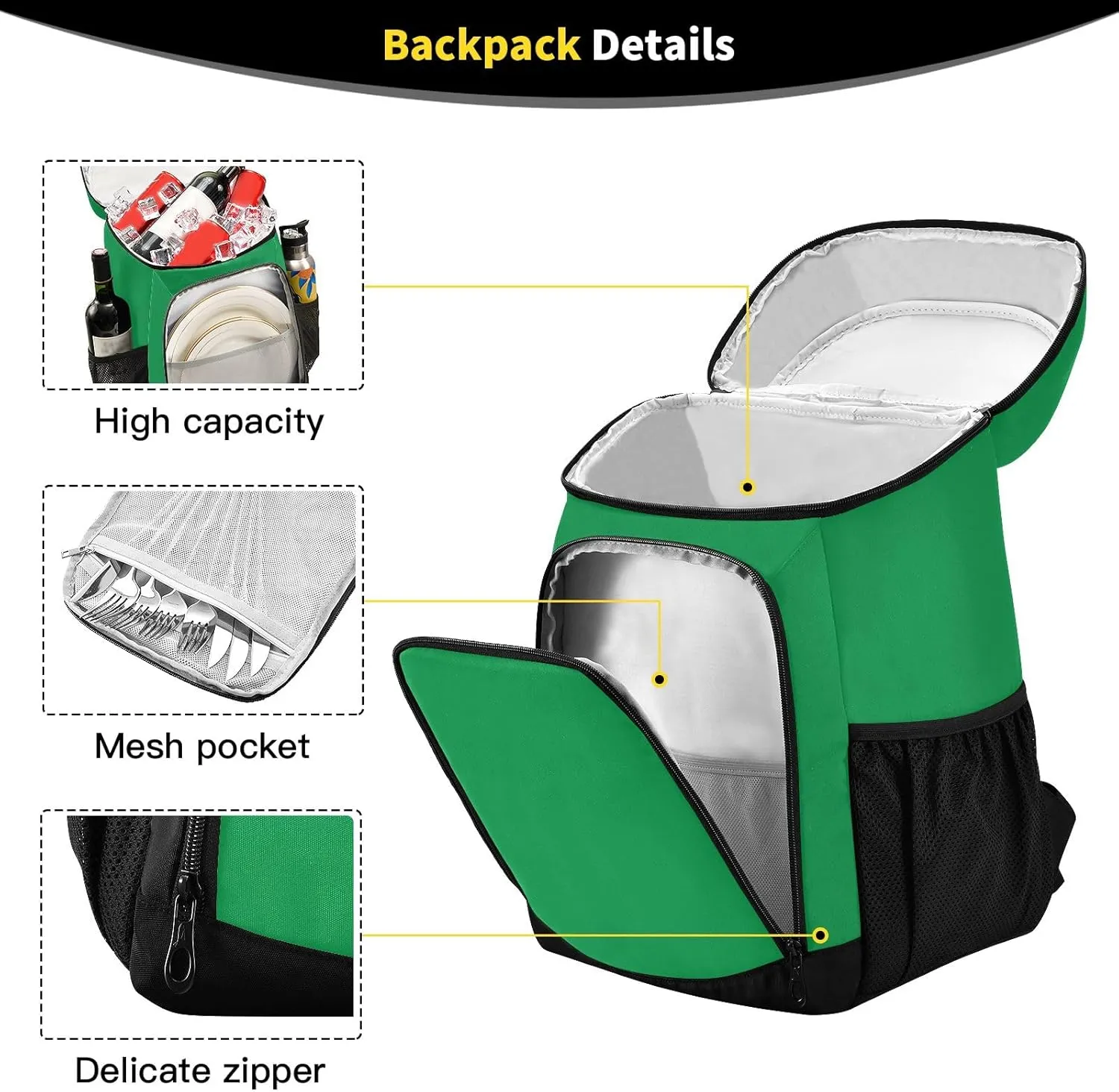 Dark Salmon Cooler Bag Backpack 36 Cans Insulated Leakproof Waterproof Beach Cooler Lunch Box Backpack