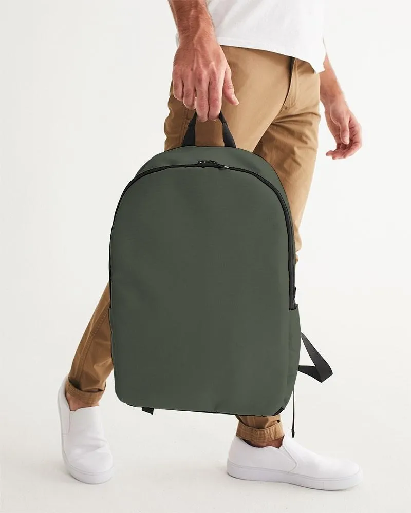 Dark Warm Green Waterproof Backpack | Dark Pale Pastel Warm Green | C15M0Y30K80