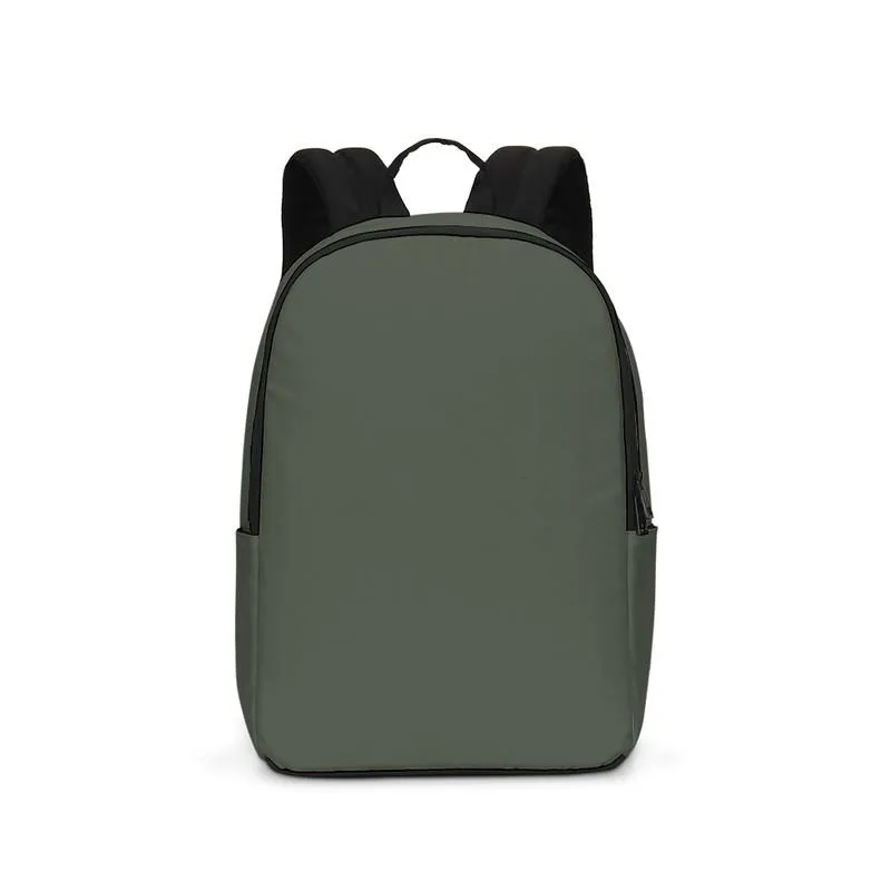 Dark Warm Green Waterproof Backpack | Dark Pale Pastel Warm Green | C15M0Y30K80