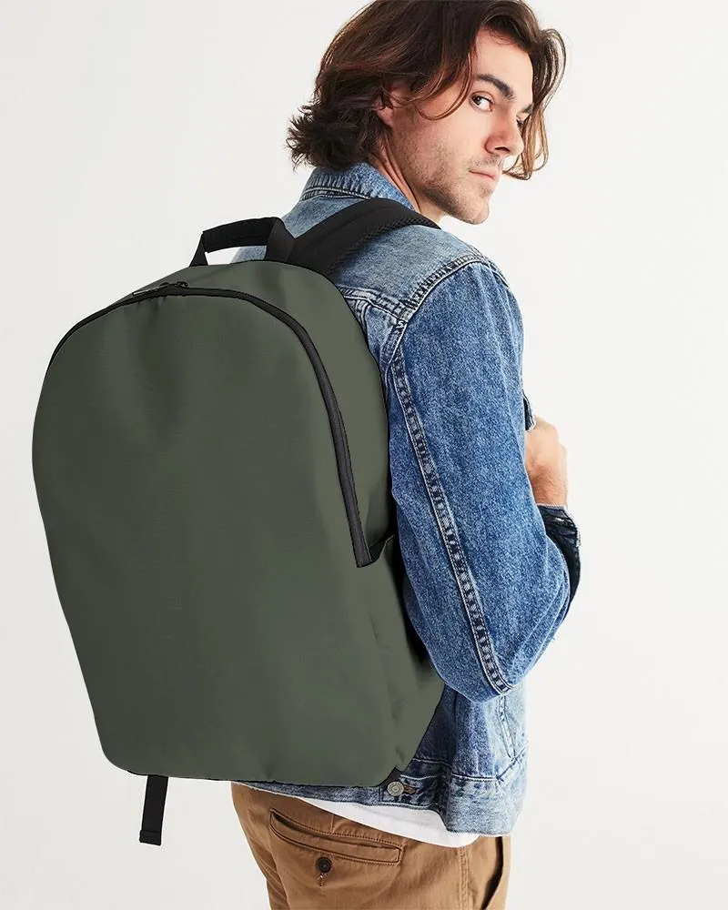 Dark Warm Green Waterproof Backpack | Dark Pale Pastel Warm Green | C15M0Y30K80