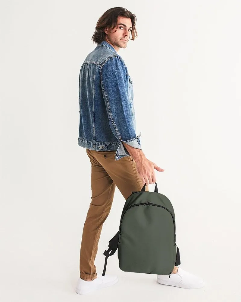 Dark Warm Green Waterproof Backpack | Dark Pale Pastel Warm Green | C15M0Y30K80