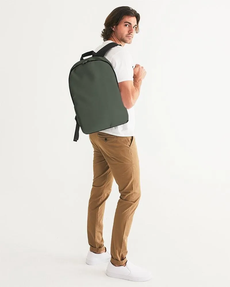 Dark Warm Green Waterproof Backpack | Dark Pale Pastel Warm Green | C15M0Y30K80