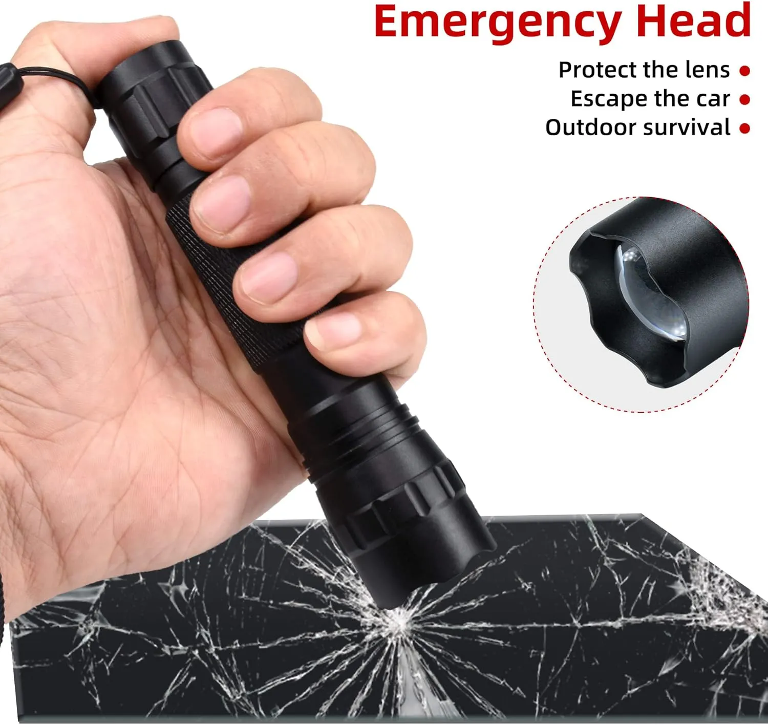 DARKBEAM Red Light Flashlight Tactical LED USB Rechargeable Zoom Flood/Spot Light, Portable Handheld Redlight for Night Hunting, Observation, Fishing, Astronomy, Aviation, Rescue, Stargazin