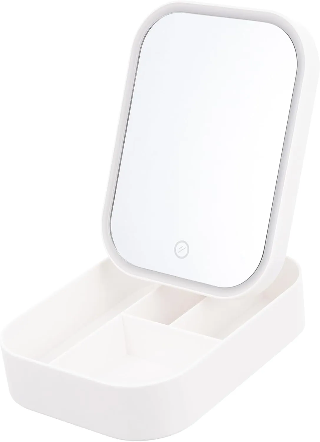 Desktop Led Makeup Mirror Storage Box Brightness Lightweight Design for Easy Use for Home Travel No Battery Required