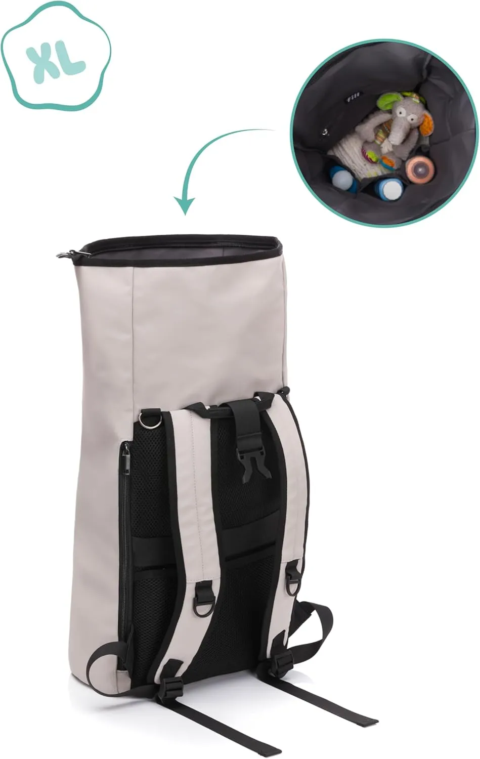 Diaper Bag Backpack Waterproof 25l Roll Top Outdoor Travel Laptop Dry Bags For Men And Women Camping Hiking Beach (Biege)