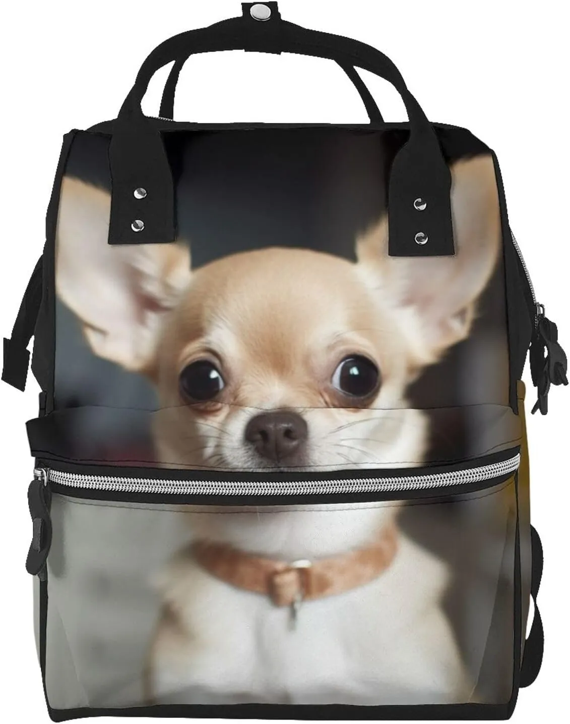 Diaper Bag Nappy Backpack Baby Bag Running german shepherd dog Mummy Backpack Multifunction Changing Bags for Travel, Cute Chihuahua, One Size