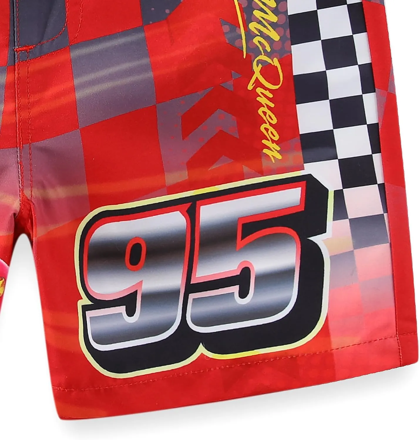 Disney Cars Lightning McQueen Boys UPF 50  Swim Trunks Bathing Suit for Toddler and Big Kids